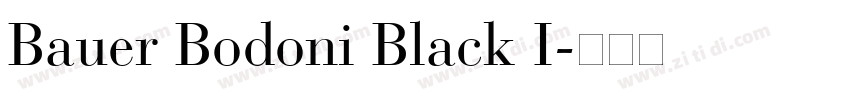 Bauer Bodoni Black I字体转换